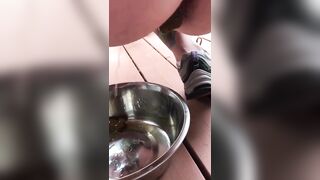 Lusty MILF doggy poop