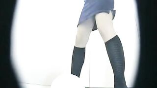 Young Japanese hairy girl caught pooping