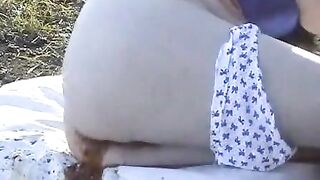 Cheeky ass and beautiful poop
