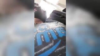 Mature horny lady and hard pooping