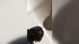 Mature horny lady and hard pooping