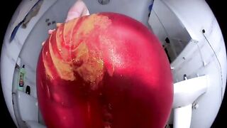 Stunning big booty and smearing shit