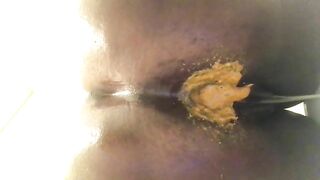Naughty Bathroom Poop closeup
