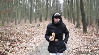 Pissing and pooping hard in the forest