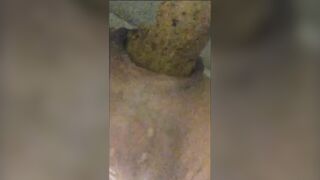 Wife showing her pussy and pooping dirty ass