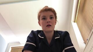 Cute nurse with beautiful ass shitting