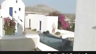 Young hot chick and outdoor poop