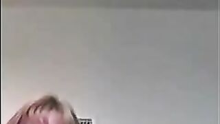 Tattooed ass mature horny lady pooping