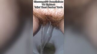 Hairy pussy piss and poop compilation