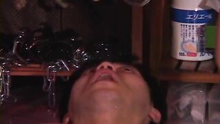 Sweet Jap mistress pooping for slave