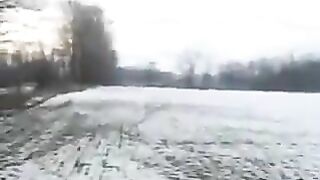 Wild Siberian outdoor pooper