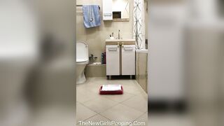 Girlfriend in black bikini poop teasing