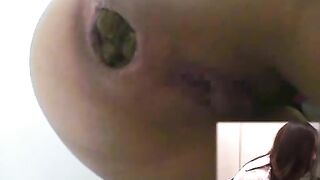 Hot deep asshole poop
