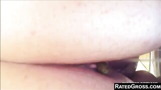 Curvy mature lady poops