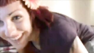 redhead cute milf and poop tease