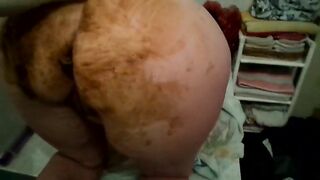 Spanking and smearing on that big booty