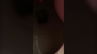 Young amateur girl poop closeup