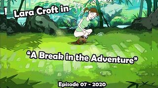 Naughty Cartoon babe poops in the jungle