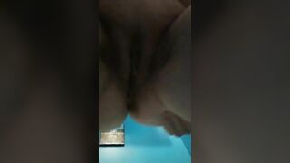 POV shit from sexy chubby ass lady