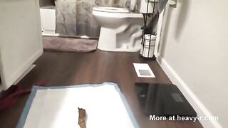 Girl with nice ass pooping