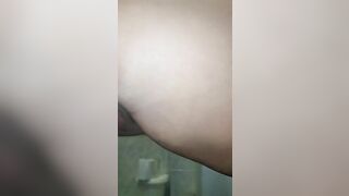 Blonde girl pooping yummy load
