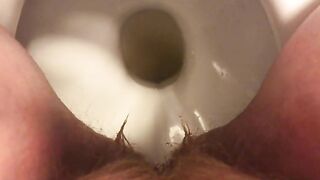 Lovely piss and poop closeup view