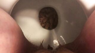 Lovely piss and poop closeup view
