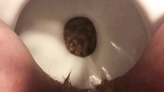 Lovely piss and poop closeup view