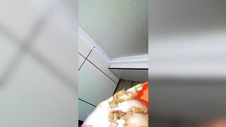 Asian lady and naughty poop