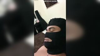 Yummy big booty lady poops on slave