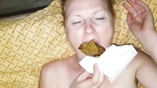 Ginger wife eating shit