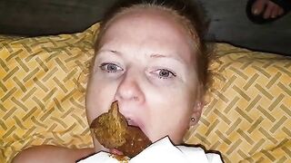 Ginger wife eating shit