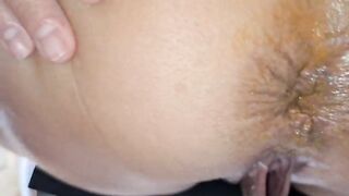 Cheeky asshole winking and pooping