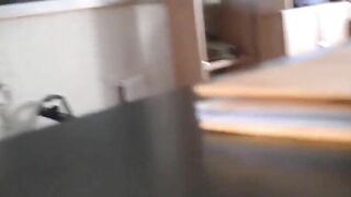 Smooth ass lady pooping heavy turds