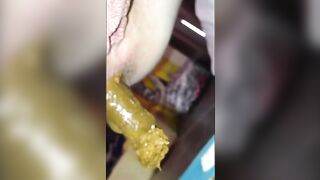 Delicious sticky poop closeup