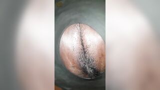 An unusual toilet chair closeup