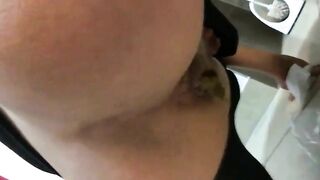 Nerdy scat milf and poop closeup