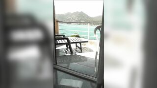 Big pile on hotel balcony