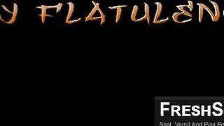 Lovely round big as gal poop teasing