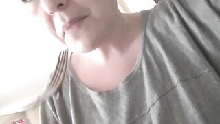 Mature lady filling the bowl