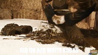 City Girl Emily clothes covered in cowshit