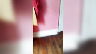 Slutty French chick playing with shit